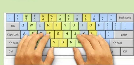 打字键盘手指分布图