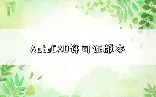 AutoCAD许可证版本